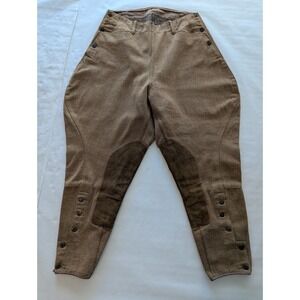 Vintage Brown Riding Breeches 1920 30 40 (?) Equistrian Jodhpurs Wool Leather